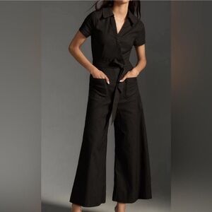 Maeve Black Women's Jumpsuit with front and back packets and tie. Like New! Sz 8
